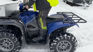 Köp ATV Yamaha Kodiak 700 med timmervagn på Klaravik [upl. by Anihpled]