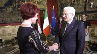 Quirinale  Presentazione delle lettere credenziali al Presidente Mattarella dei nuovi Ambasciatori [upl. by Eciryt39]