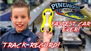 Fastest Pinewood Derby Car EVER Paxton Myler [upl. by Elleirb]