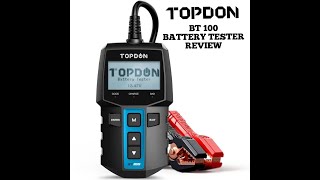 Topdon BT100 Battery Tester Review [upl. by Stichter]