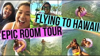 EPIC ROOM TOUR FLYING TO HAWAII  SNORKELING ADVENTURES [upl. by Jojo]