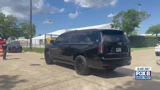 The Rolling Stones arrive at Jazz Fest grounds for sound check [upl. by Anabel]