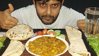 ASMREATING ROTI SPICY MUSHROOM MASALA SALAD PAPADMUKBANGEATING SHOWINDIAN FOODHOMEMADE FOOD [upl. by Akinahs609]