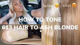 HOW TO GET THE PERFECT ASH BLONDE  install  Curly Me Hair [upl. by Ellehcyar]