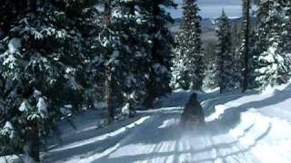 Riding a snowmobile in Breckenridge Colorado Christmas 2008 [upl. by Rebba]