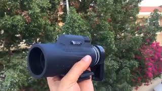 cell phone 40X60 Zoom Monocular Telescope Scope [upl. by Dalila]