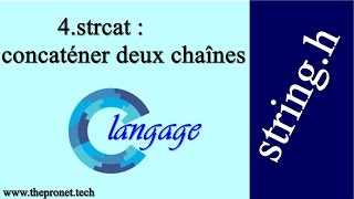 4strcat  concaténer deux chaînes stringh  Langage c [upl. by Putnem]