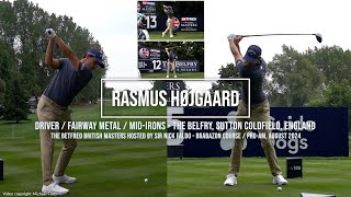 Rasmus Hojgaard Golf Swing DriverFairway MetalIron  British Masters The Belfry August 2024 [upl. by Anomas847]