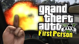 Action HELT TÆT PÅ  GTA V First Person [upl. by Nocaj]