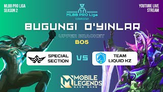 MLBB PRO LIGA  Uzbekistan  Special Section vs Team Liquid  BO5 [upl. by Aniuqal]