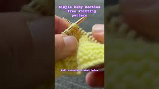 knitting baby booties  full knitting tutorial linked below nevernotknitting alwaysknitting [upl. by Asilenna]