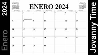 Calendario  Enero 2024 [upl. by Allemat]