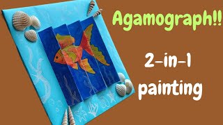 AGAMOGRAPH 2in1 painting 😃 Fun Art Activity [upl. by Diad813]