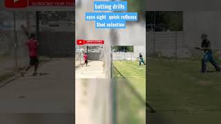 batting drill for eye sight shot selection and quick reflexis shorts short batting [upl. by Relluf]