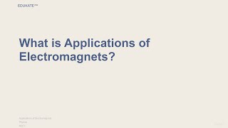 What is Applications of Electromagnets [upl. by Saduj]