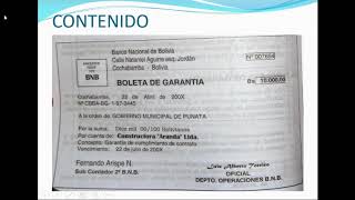 VIDEO EXPLICATIVO TEMA Nº12 LA BOLETA GARANTIA [upl. by Darahs635]