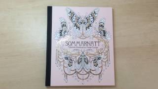 Sommarnatt Summer Nights Swedish Coloring Book Flip Through [upl. by Politi]