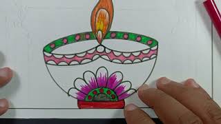 1st Prize Winner Happy Diwali drawing easy 2024 🙏🙏 Tonniartandcraft [upl. by Atnahs988]