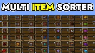 BEST MULTI ITEM SORTER MINECRAFT 1214 114  TUTORIAL [upl. by Linn]