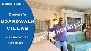 JUST RENOVATED Disney BOARDWALK STUDIO VILLA Room Tour  Part of Disney Vacation Club DVC [upl. by Soule]