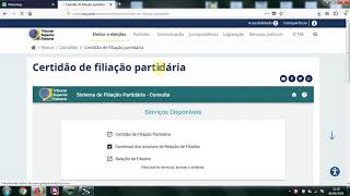 Como consultar a filiação partidária pela internet [upl. by Zeralda]