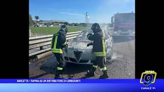 Barletta  Rapina ad un distributore di carburanti [upl. by Hungarian173]