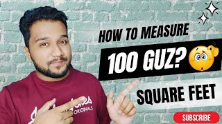 How To Calculate Square Feet  100 Guz Equals To 🤔 guz construction civilengineering [upl. by Atikehs]