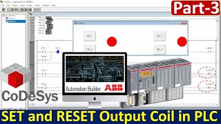 Set and Reset output coil instructions explained  ABB PLC Programming Automation Builder  CoDeSys [upl. by Rockel]