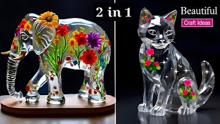 No Money False Glass Home Decor  Reusable Crafts  DIY 🥰💖 [upl. by Chemar792]