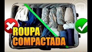 COMO DOBRAR ROUPA NA MOCHILA  DICAS OUTDOOR [upl. by Chiquia186]