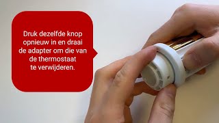 Danfoss Ally™ Radiatorthermostaat – De adapter demonteren [upl. by Yelekreb]