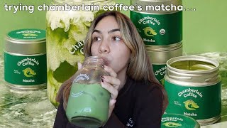 chamberlain coffees matcha review [upl. by Nossila912]