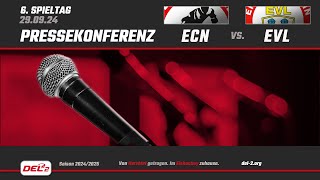 Pressekonferenz Spieltag 6 EC Bad Nauheim vs EV Landshut [upl. by Elbon]