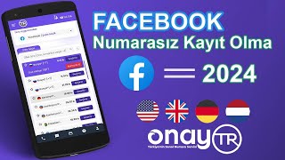 Facebook Numarasız Hesap Açma 2024 Yeni Facebook Onaytr [upl. by Eilra]