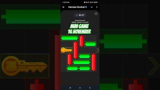 16 November Hamster Kombat daily mini game Today mini game key  hamster game daily combo 16 Nov [upl. by Vassell]