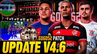 GOGOSZ PATCH 2024  V46 UP PES 2021 PC TEMPORADA 2024 COM KITS E ELENCOS ATUALIZADOS MOD 4K HDR [upl. by Dressler457]