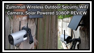 Zumimall GX1K Wireless Outdoor Security WiFi Camera Solar Powered Rechargeable Battery FULL REVIEW [upl. by Lapham]