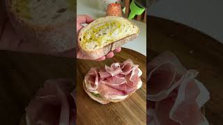 Prosciutto mozzarella pesto grilled cheese [upl. by Lj866]