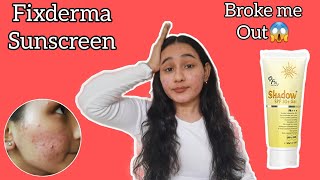 Fixderma sunscreen Review  Broke me out  Khushi Mahla skincare skincareroutine acneproneskin [upl. by Adnert]