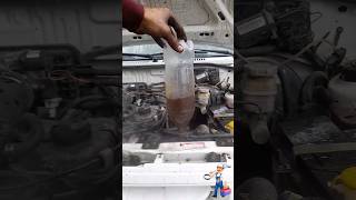 Expert Mechanic Radiator Cleaning with Bottle shorts engine mechanic mechanical skills short [upl. by Nanfa]