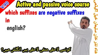 which suffixes are negative suffixes in english [upl. by Ennaul]