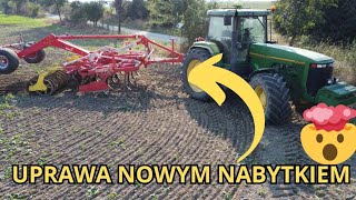 Uprawa nowym nabytkiem Potinger Synkro 4030 John Deere 8200 i siewy [upl. by Ajssatsan]