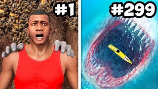 Scary BIGGEST SHARK Attack AND Destroys LOS SANTOS In GTA 5 MOVIE [upl. by Ailehc]