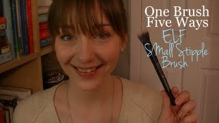 One brush Five ways  ELF Small Stipple Brush [upl. by Sekoorb]