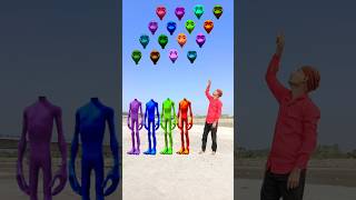 red green blue amp purple alien dancing and deepu sakha Correct headmatching gameMagical video funy [upl. by Sutelc]