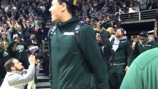 Watch MSU basketball team come home to the Breslin Center after Elite Eight win [upl. by Auj]