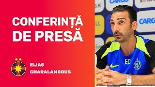 Elias Charalambous susține astăzi conferința de presă înaintea derbyului FCSB  Rapid [upl. by Simah925]