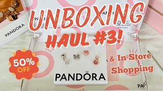 PANDORA SUMMER 2024 SALE HAUL  Unboxing my Third Order and In Store Shopping [upl. by Akinad]