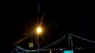 Driving under the Verrazano Narrows Bridge at night [upl. by Pros]