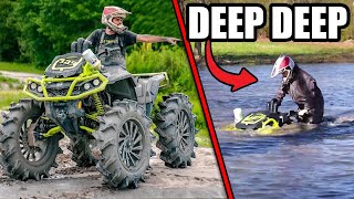 Giant FOURWHEELER VS FLOODED BACKYARD [upl. by Mika]